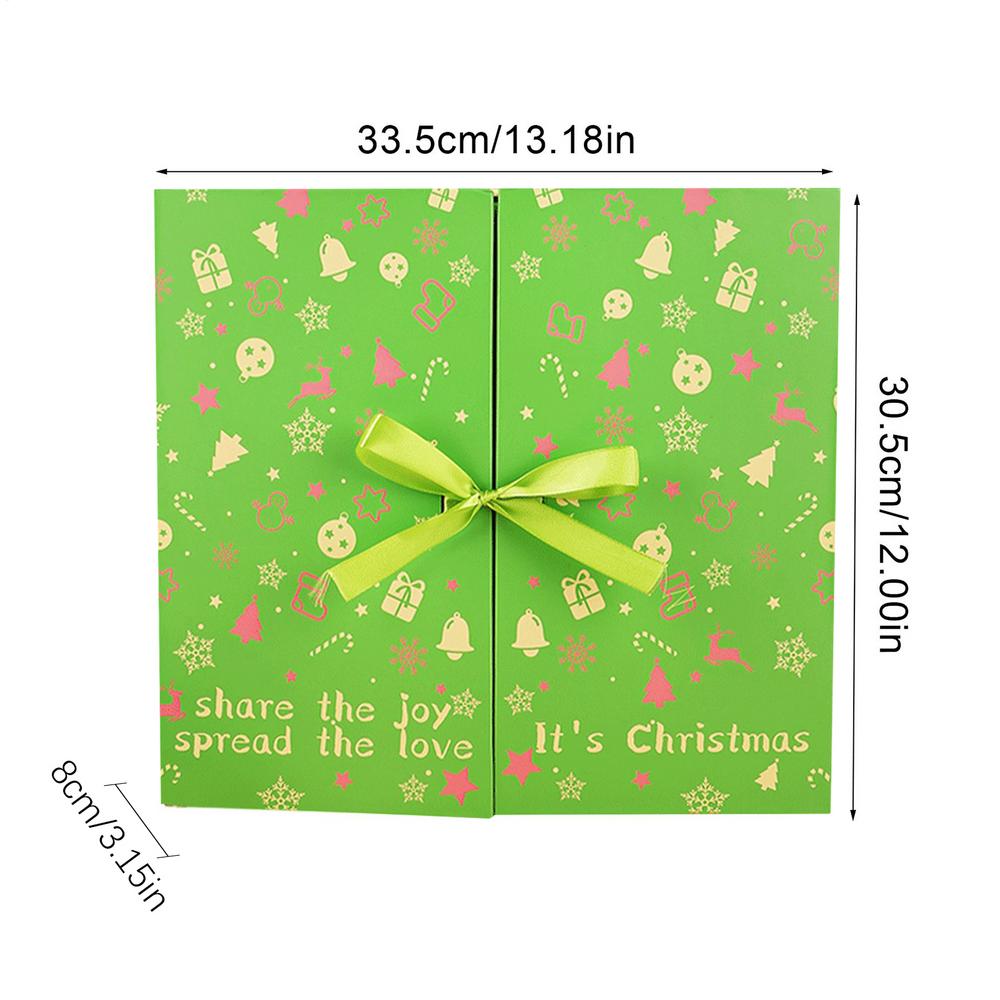 Foldable Christmas Advent Calendar Boxes To 24 Grids Countdown Calendar Boxes Christmas Empty Storage Boxes For Xmas Gifts