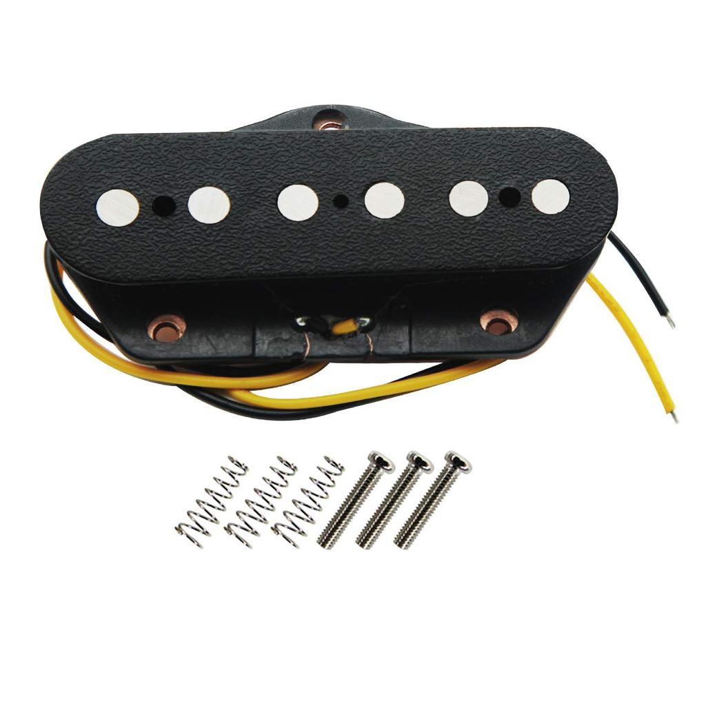 FLEOR Alnico 5 Guitar Pickup, Tele Bridge Pickup, Neck Pickup (Chrome) Fits Fender Telecaster Pickup Parts