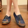 Women's Old Beijing Cloth Shoes: Durable, Non-Slip Cowhide Sole for Middle-Aged and Elderly.