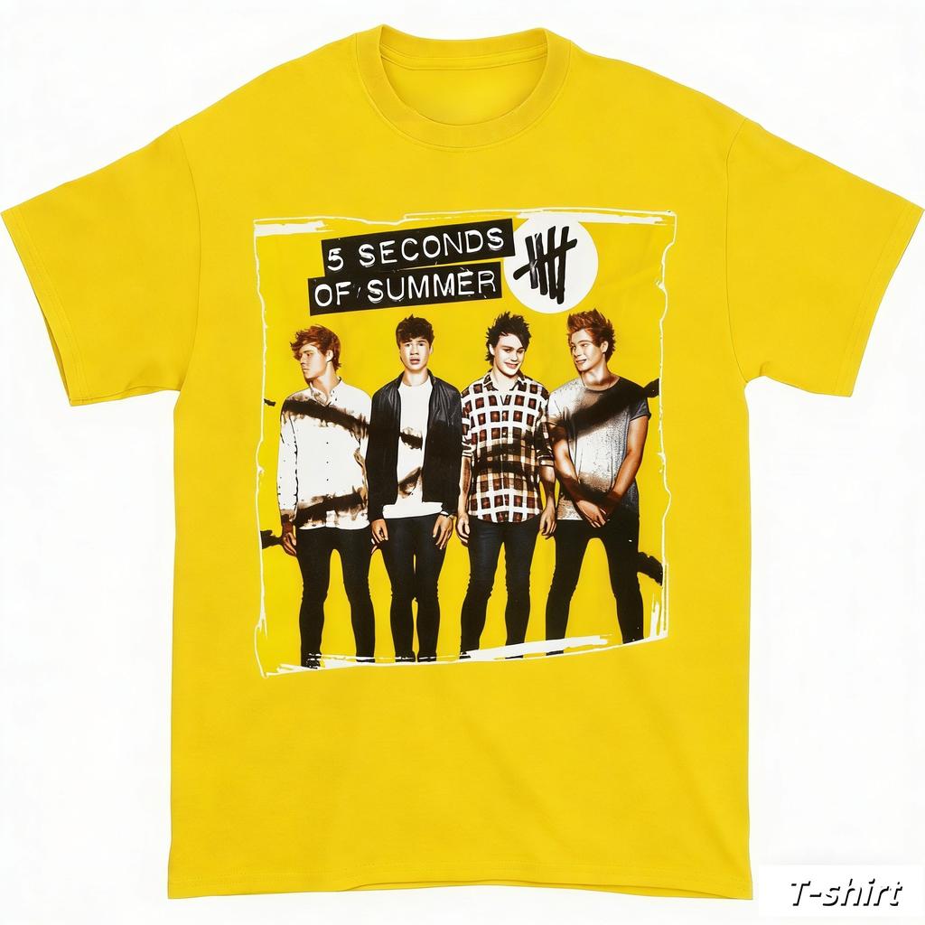 ZX 5 Seconds of Summer Album Casual Tshirt Mens and Womens Luxury Band Brand Tops