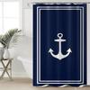 1pc Ocean Anchor Winter Bathroom Curtain Digital Print Polyester Shower Curtain No-Hole Bathroom Partition Curtain