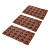 3 Stück Silikonform 24-Loch Weiche Halbkugel Backform für Schokolade Gelee Mousse Seife