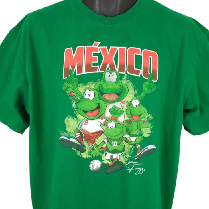 Senor Frogs Mexico 100% Cotton T-shirt Mens Tees Top Mens Size XL Green Soccer Travel Destination Tee