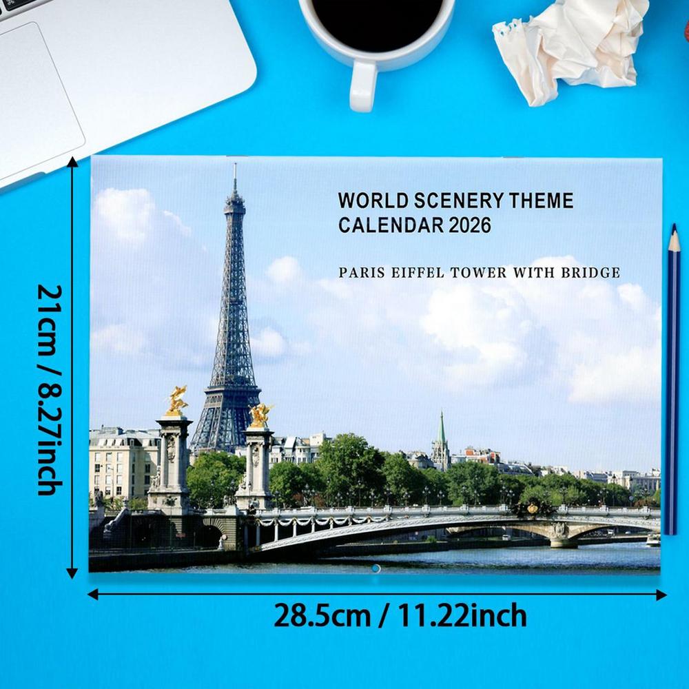 

Beautiful Landscape Monthly Wall Calendar 2026 2026 Landscape Calendar Schedule Appointment Organizer Planner for Home Office синий