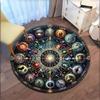Ruota Astrologica Oroscopo Zodiacale Arte da Parete Circolare Tappetino Rotondo Antiscivolo per Sedia Tappeto per Sedia per Ufficio Tappeti per Arredamento Ufficio Regalo per San Valentino M
