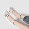 Fashion Fashion Metal Rivets Buckle Mary Jane Flats Women Punk Style Brand Designer Shoe High Quality Patent Leather Ankle Lace Up Flats