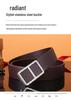 Men's Plaid Genuine Leather Belt, Pure Cowhide with Steel Smooth Buckle – Youth Business Casual Style