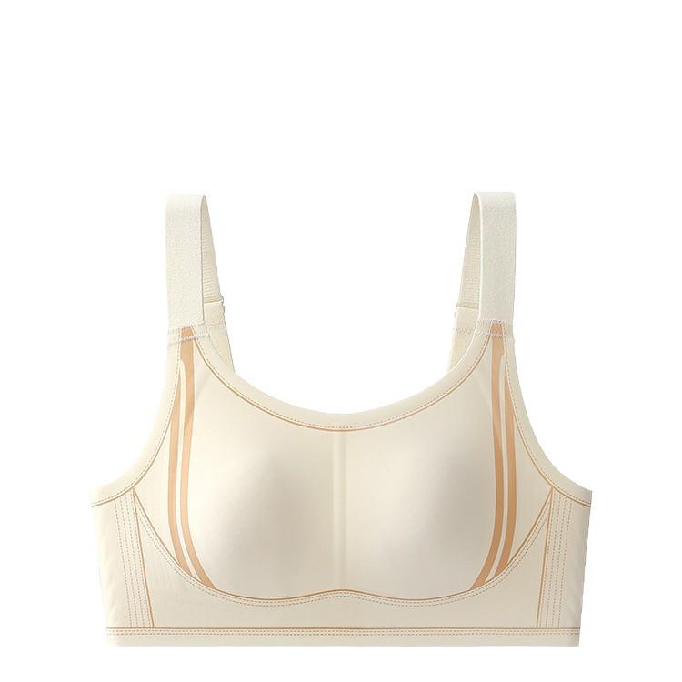 Women's Ultra-Thin Wire-Free Bandeau Bra - Rabbit Ear Cup, Anti-Exposure, Seamless Design for Minimized Appearance