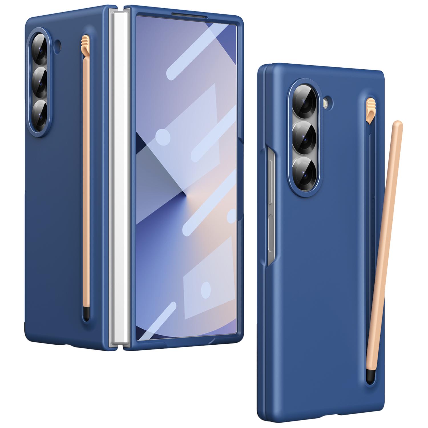 

Чехол для Samsung Galaxy Z Fold6 5G, жесткий ПК, чехол для телефона с защитной пленкой из закаленного стекла и стилусом Sapphire