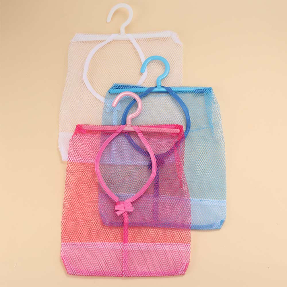 3PCS Space Saving Mesh Storage Basket Breathable Clothespin Mesh Bag Makeup Organizer Balcony