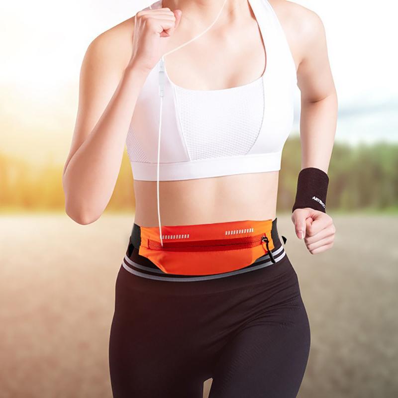 Elastic Invisible Foldable Running Waist Bag With Large Capacity For Sports And Fitness Discreet Portable Storage Solution 1Pc