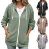 Giacca Casual da Donna con Cappuccio, Maniche Lunghe, Vestibilità Larga e Tasche