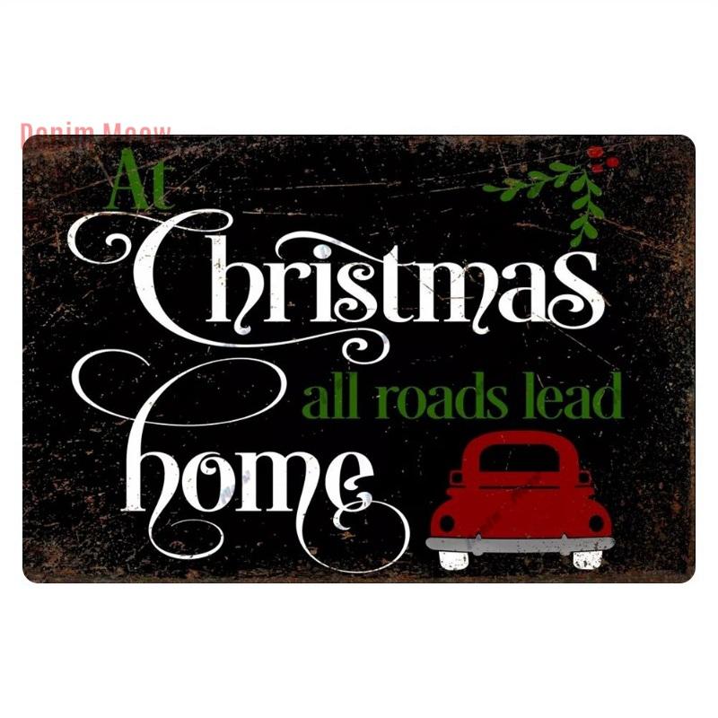 Retro Merry Christmas Metal Wall Decor, Vintage Christmas Bakery Metal Sign, for Gift  Bar Club Cafe, Room Decoration, WY299