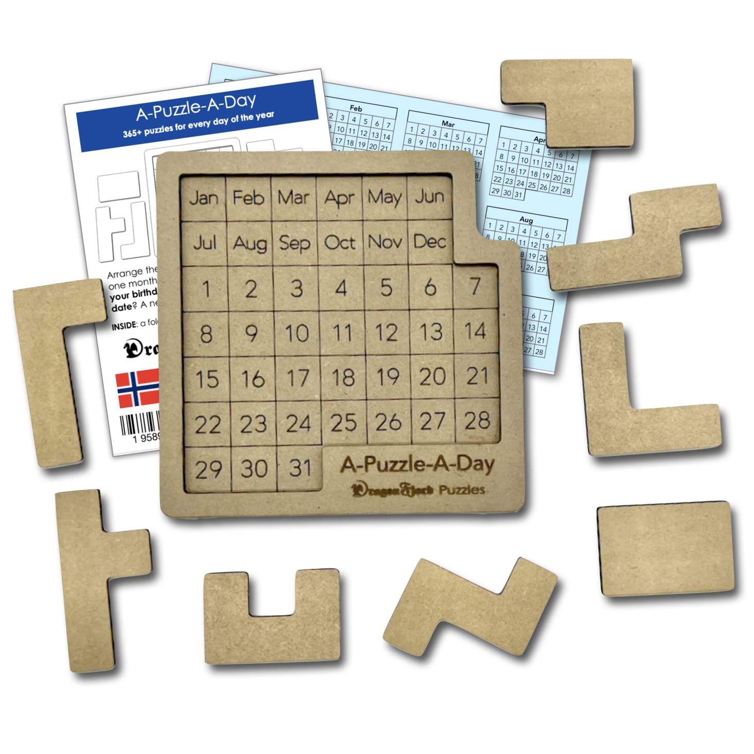 

DragonFjord A-Puzzle-A-Day: Original Daily Calendar Puzzle with over 365 challenges to play every day