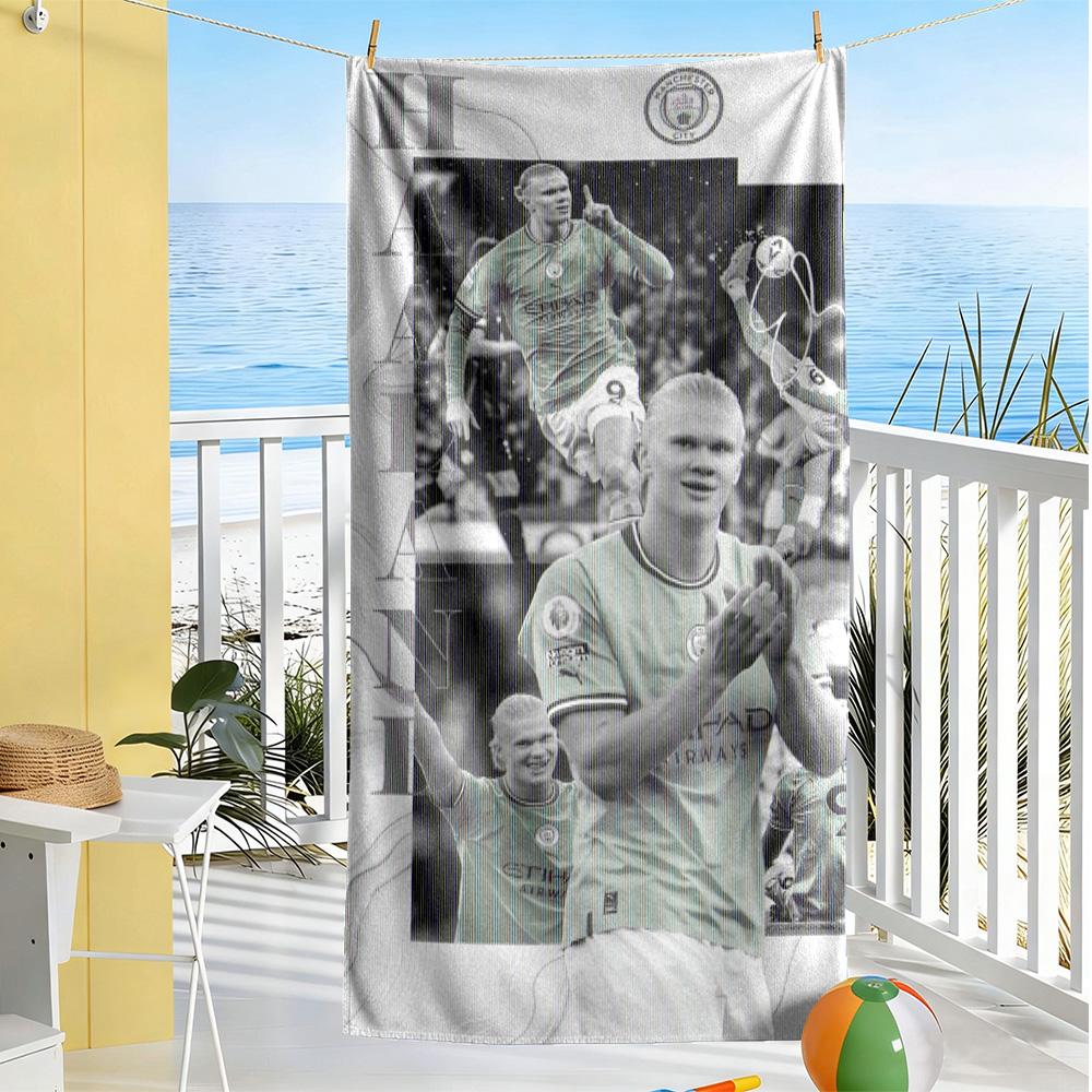 Electric City Footballer Beach Towel Quick-Dry Soft Microfiber Comfortable Lightweight