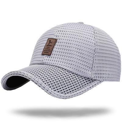 Boné de Malha Chapéu WHITE FANG Logo Golfe Corrida Esportes Homens Mulheres CA208 (04.Cinzento Claro)