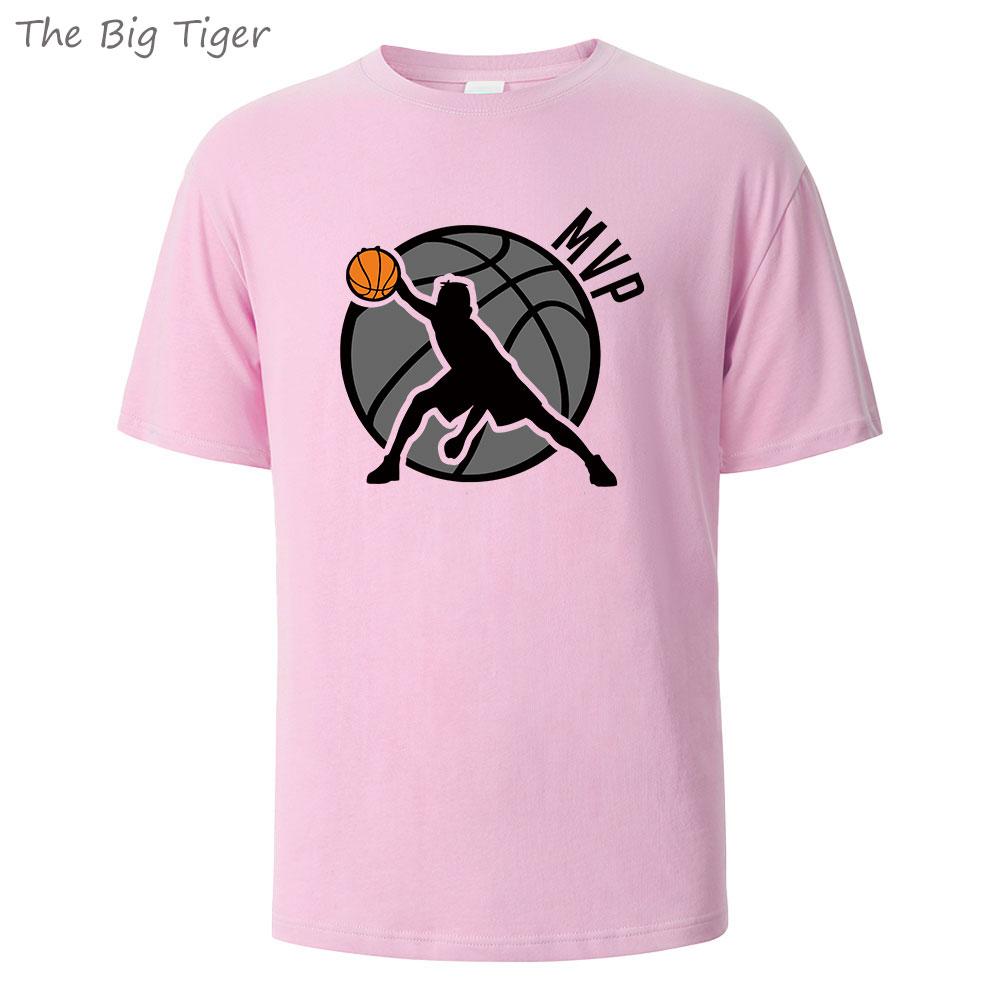 

Баскетбольная футболка MVP с принтом, повседневная, из хлопка, мягкая, с круглым вырезом, из дышащей ткани, унисекс, базовая, для повседневной носки, мужская футболка S
