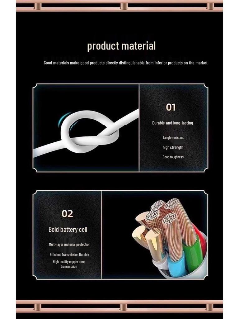 Gallium Nitride Fast Charge Cable for vivo 120W Charger, Compatible with iQOO Neo 8/9/10 Pro and X90s/X100