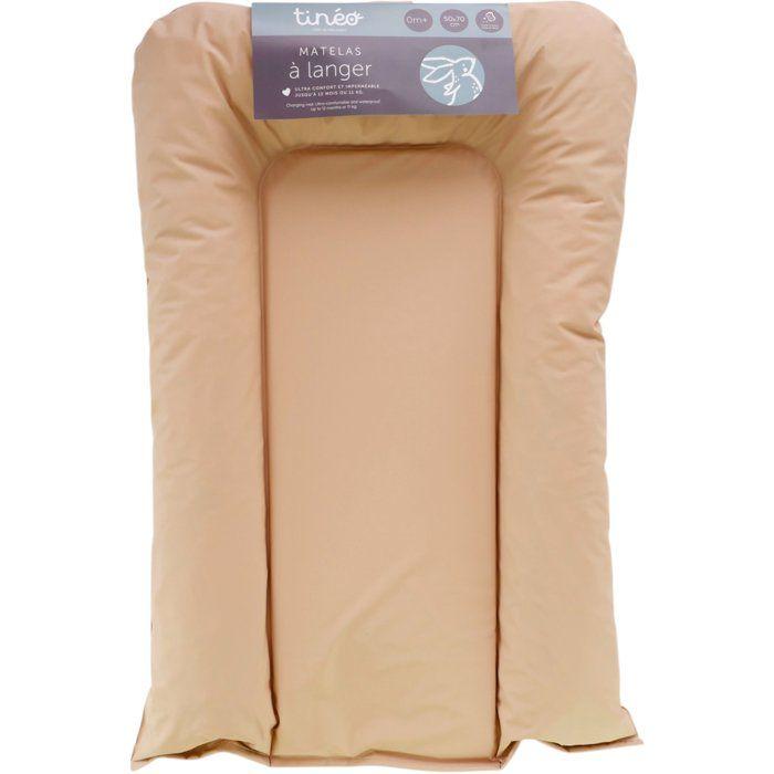 Matelas a langer - TINEO - FLOCONS - PVC - Noisette