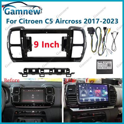 Car Frame Fascia Adapter Canbus Box Decoder Android Radio Dash Fitting Panel Kit For Citroen C5 Aircross 2017-2023