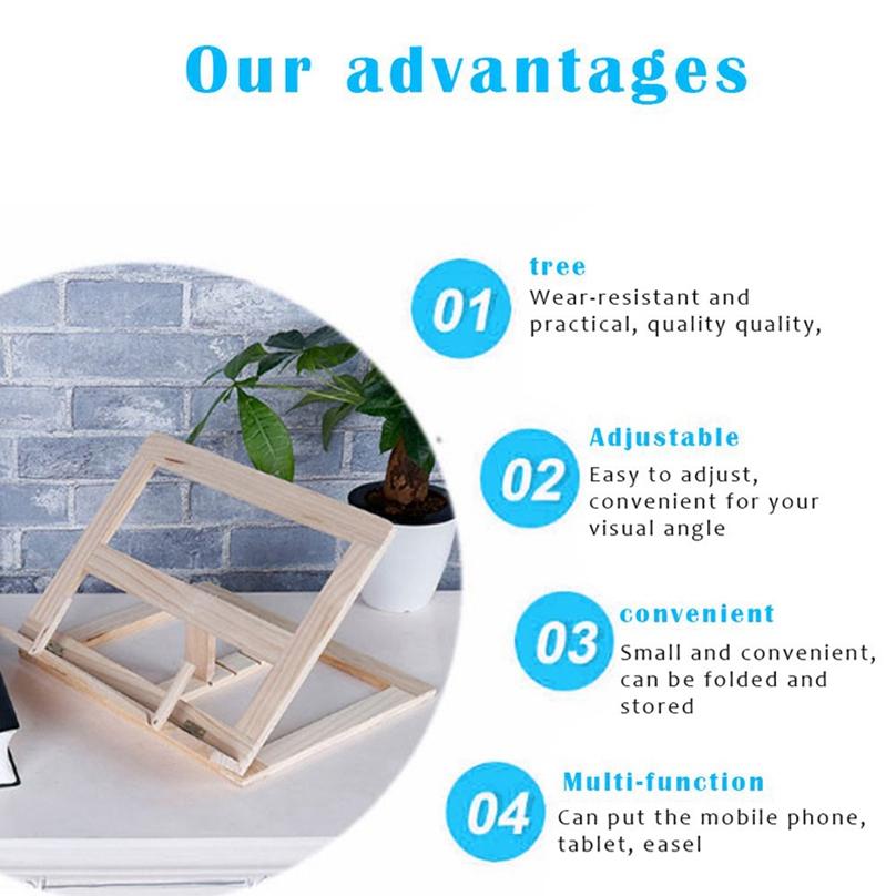 Fashion Household Wooden Notebook Stand Adjustable View Creative Desktops Laptop Stand for Bed