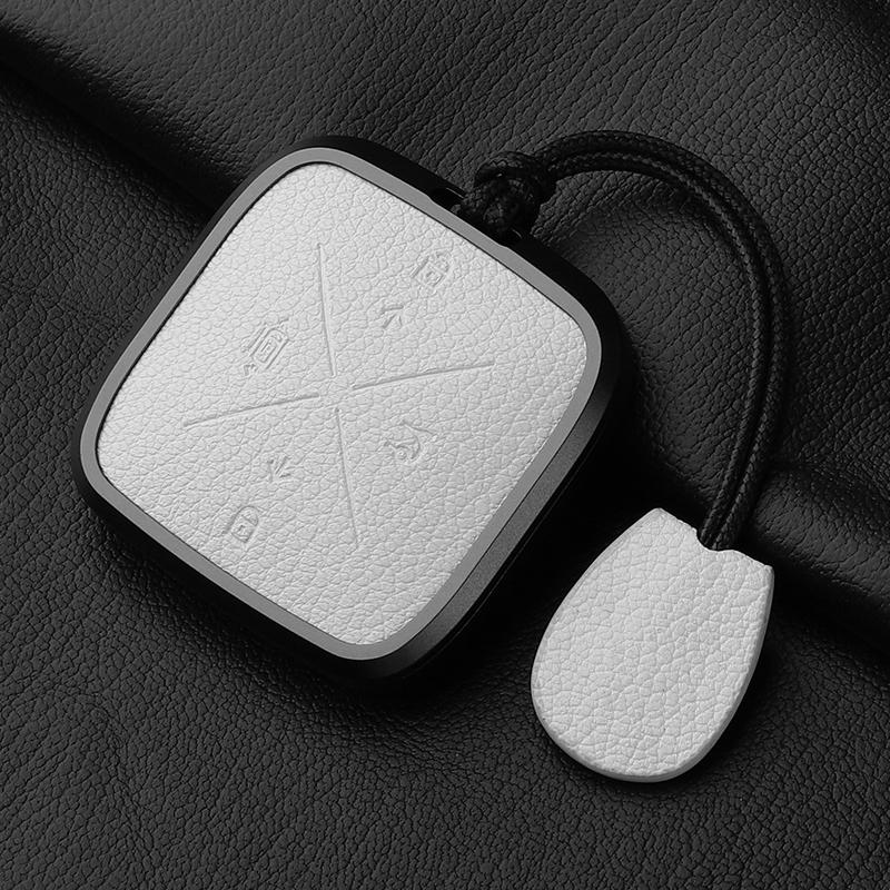 For Zeekr 001 007 7X X 009 Key Case Buckle Bluetooth Card Key Case Real Goat Leather Car Accessories Car Key Cover Modification
