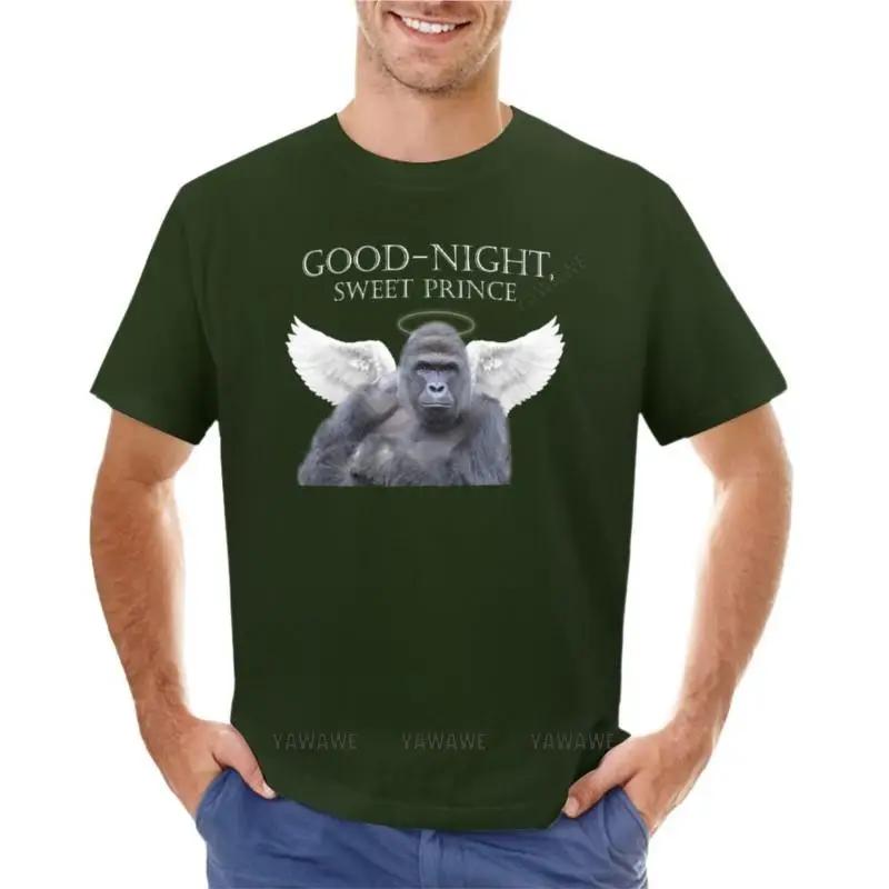 Cotton Men T-shirt Good-Night, Sweet Harambe T-Shirt Funny T Shirt Blank Tee Shirt Mens Workounew Black Tshirt for Boys