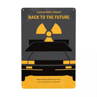 Flux Capacitor Metal Sign - Back To The Future Modern Tin Decorative Plaques, Office Store Pubs Club Art Decor
