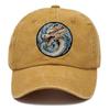 New hat printed dragon logo fashionable washed old retro cap men's sunshade baseball cap