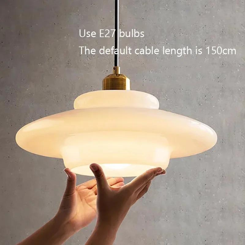 Nordic LED Glass Pendant Lamp Art Decorative Dinning Room Lamp Kitchen Island Bedrrom Bedside LED E27 Modern Light Fixtures