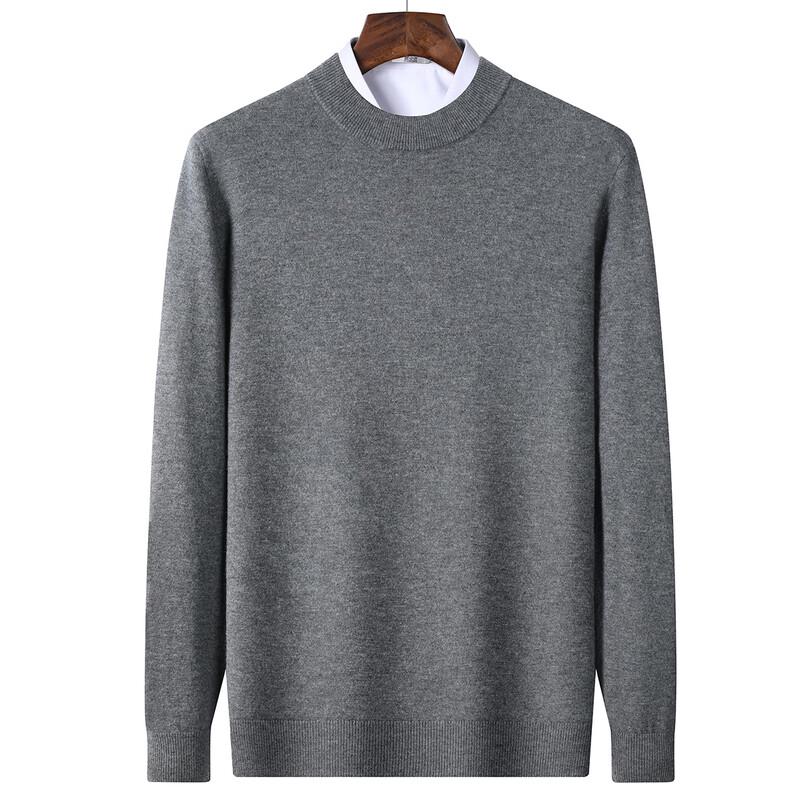 SNOWFLYING Men's 100% Wool Mock Neck Sweater