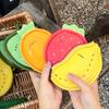 4pcs Ceramic Snack Plates , Cute Cartoon Fruit Design ,Orange Slice, Avocado, Strawberry, Corn, for Desserts, Dips, Sushi , Seasonings
