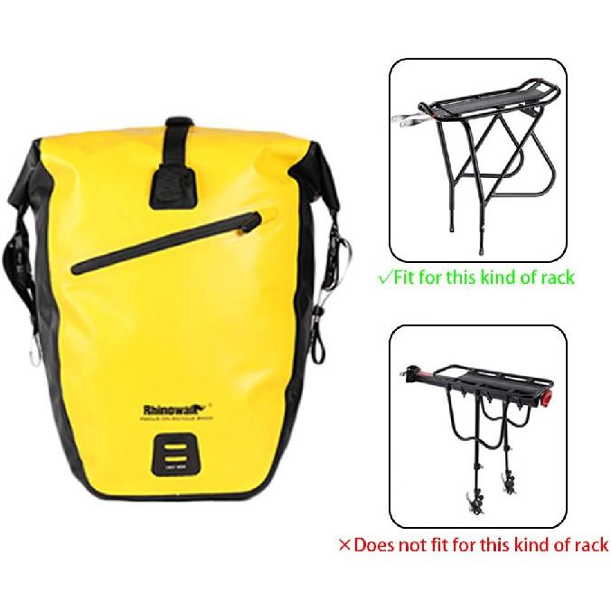Rhinowalk Bike Bag Waterproof Bike Pannier Bag 27L,(for Bicycle Cargo Rack Saddle Bag Shoulder Bag Laptop Pannier Rack Bicycle Bag Professional