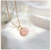 Nature Stone Crystal Healing Necklace for Women Stainless Steel Spiritual Stones, Emotional Balance Minimalist Jewelry