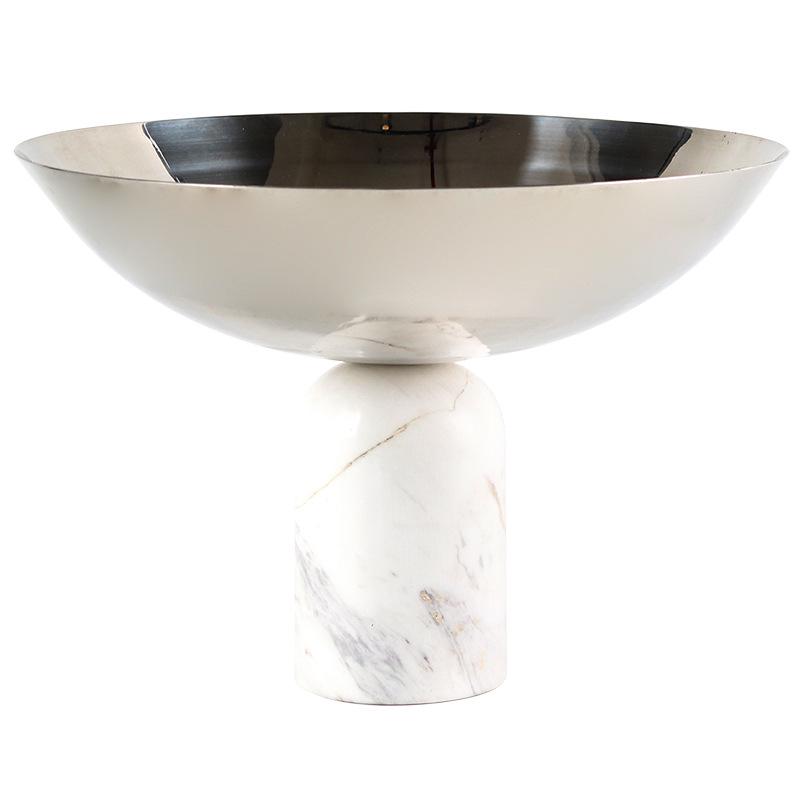 Nordic Marble Geometric Cylinder Tray: Elegant Desktop Storage for Snacks & Decor