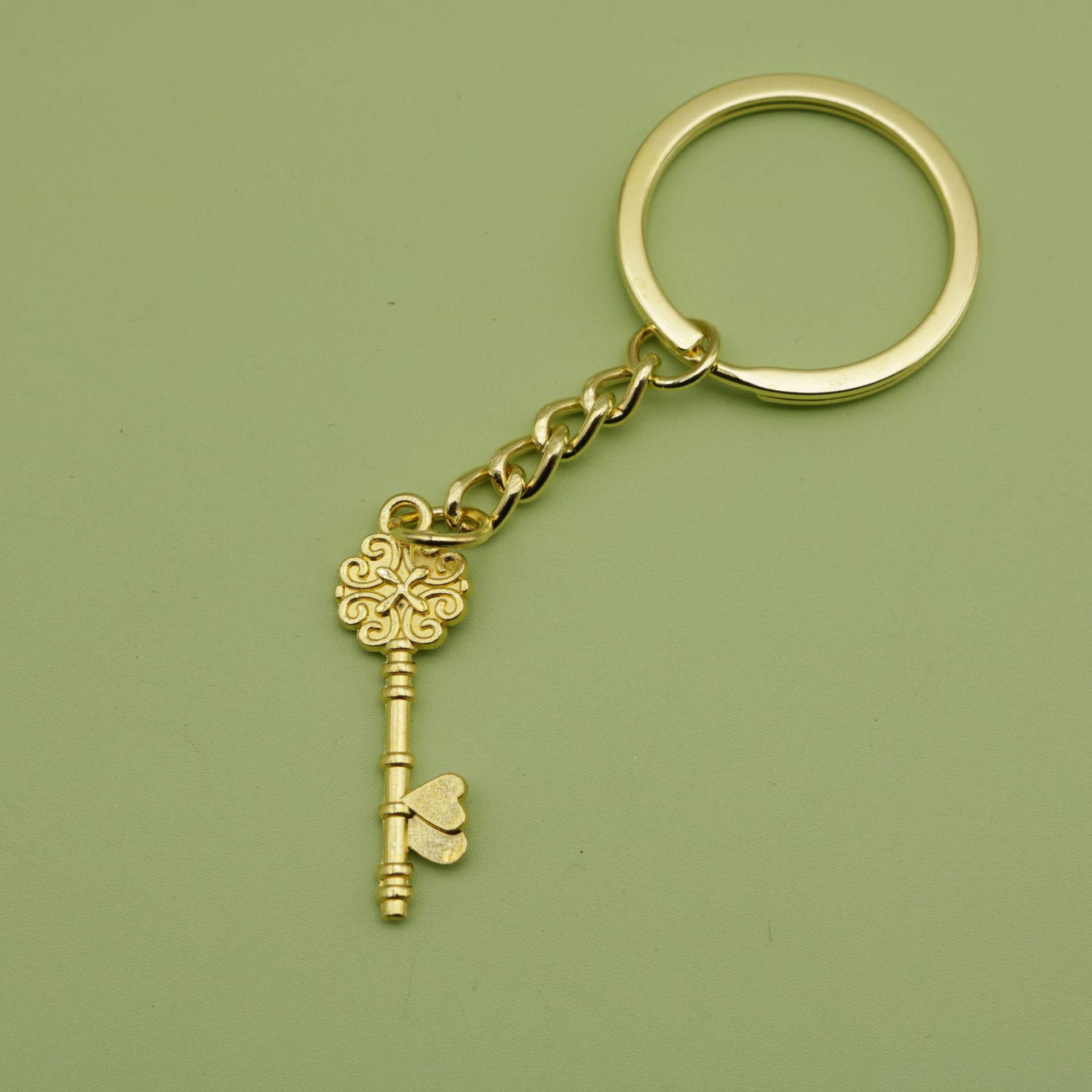 Retro Peach Heart Keychain Pendant Jewelry