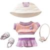 Mrwtesio 5-Piece Lububu Doll Outfits New Exquisite Fashion Top Hat Shoes Skirt Camera Set Accessories Clothes Ethnic