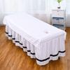 Silky Cotton Washable Wrinkle Resistant White Beauty Bed Sheet Beauty Salon Specific Single Piece Massage Bed Towel with Holes Easy To Dry Bedding