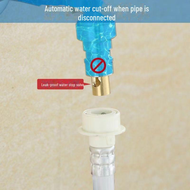 Duză automată pentru robinet pentru mașină de spălat cu ieșire în 4 puncte și îmbinare anti-cădere și oprire automată