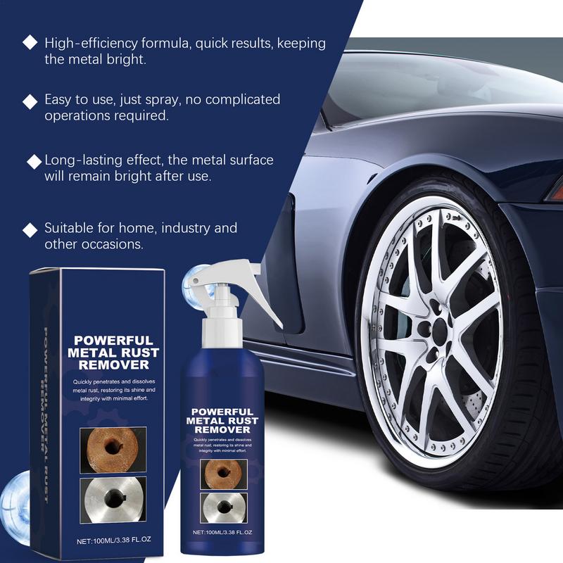Metal Rust Remover 100ml Multi-purpose Car Rust Remover Metal Surfaces Chrome Paint Car Cleaning Rust Remover Car Cleaning