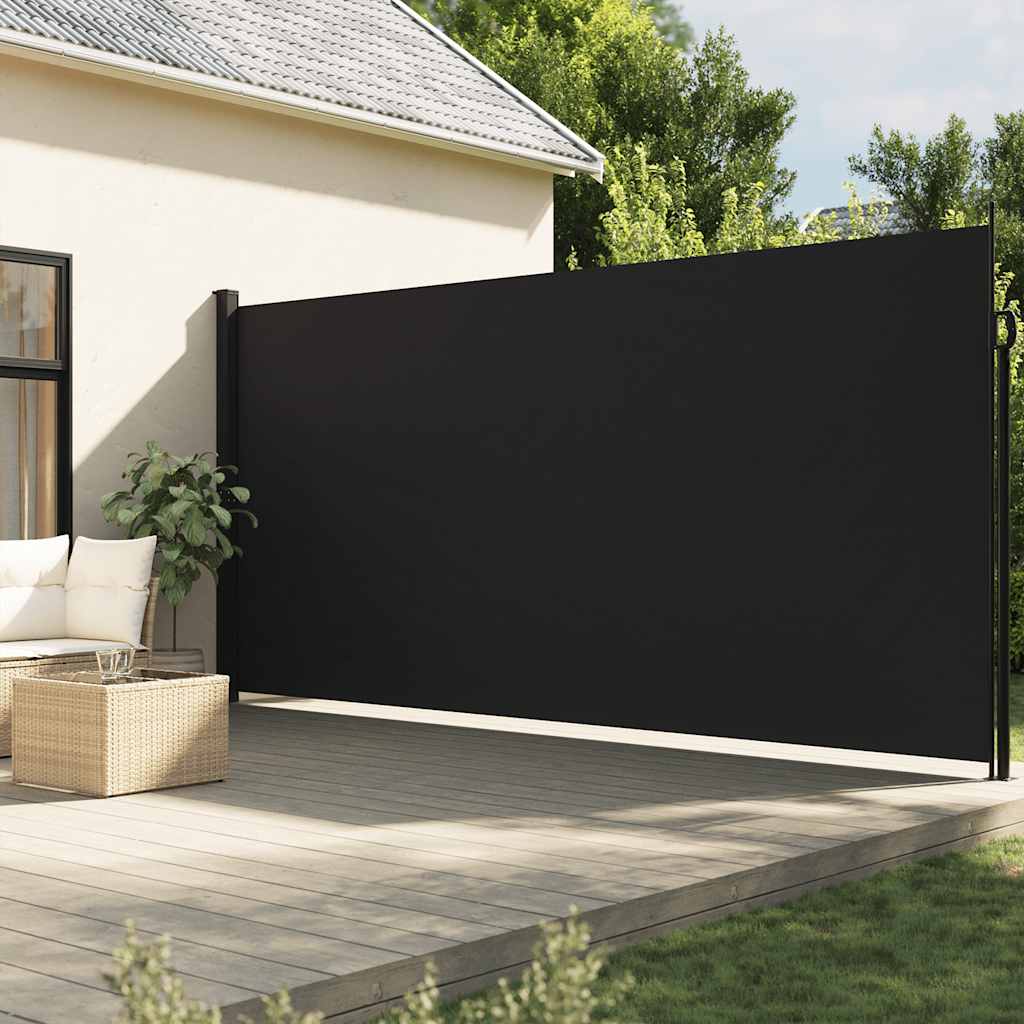 Retractable Side Awning Black 220 x 300 cm