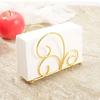 Elegant Golden-Finish Steel Napkin Holder with Swirling Design - Ideal for Kitchen & Dining Table Decor, Perfect for Home, Hotels, Cafes, and B&Bs