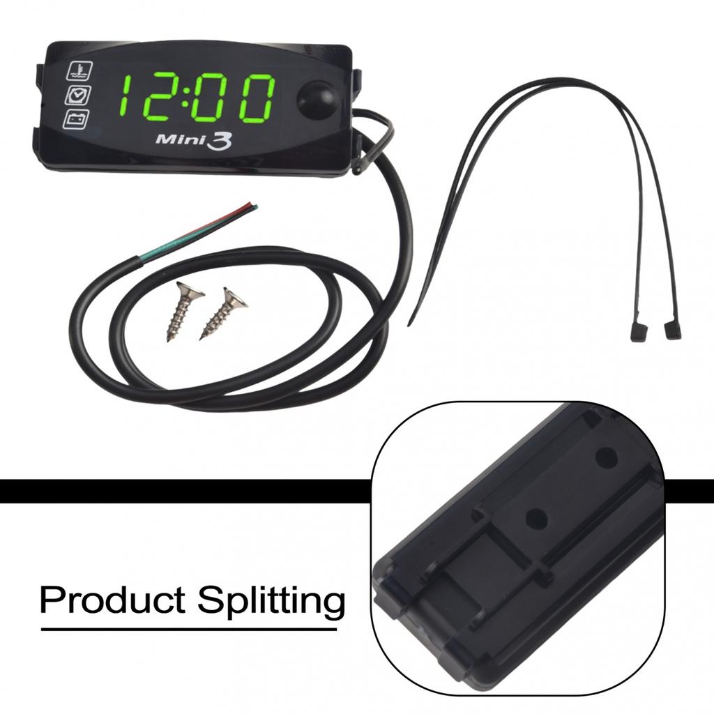 Motorrad Voltmeter Elektronische Uhr Für LED Digitalanzeige Wasserdicht