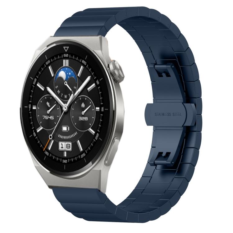 For Huawei Watch GT 3 Pro 43mm 20mm One Bead Butterfly Buckle Metal Steel Watch Band