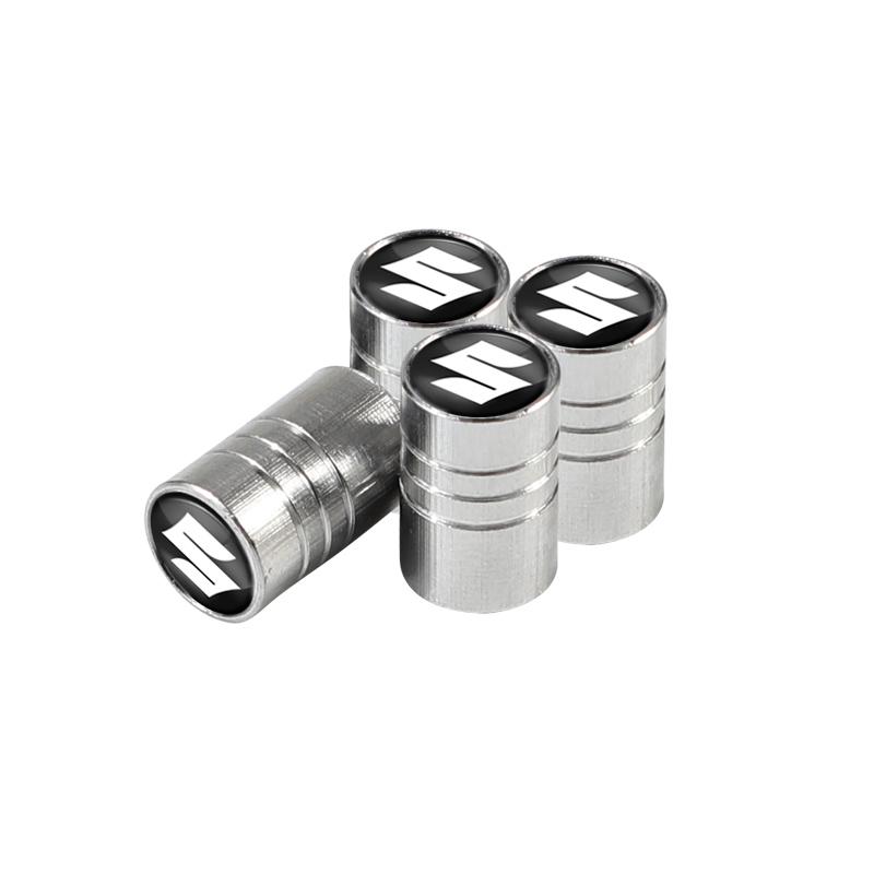 4Pcs Metal Car Tire Valve Core Cap Wheel Valve Cover For Suzuki Swift Jimny Ignis Alto SX4 Splash Baleno Vitara Swace Auto Parts
