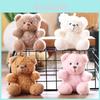 Cute Bear Plush Keychain With Soft Short Pile For Bag Decoration And Gift