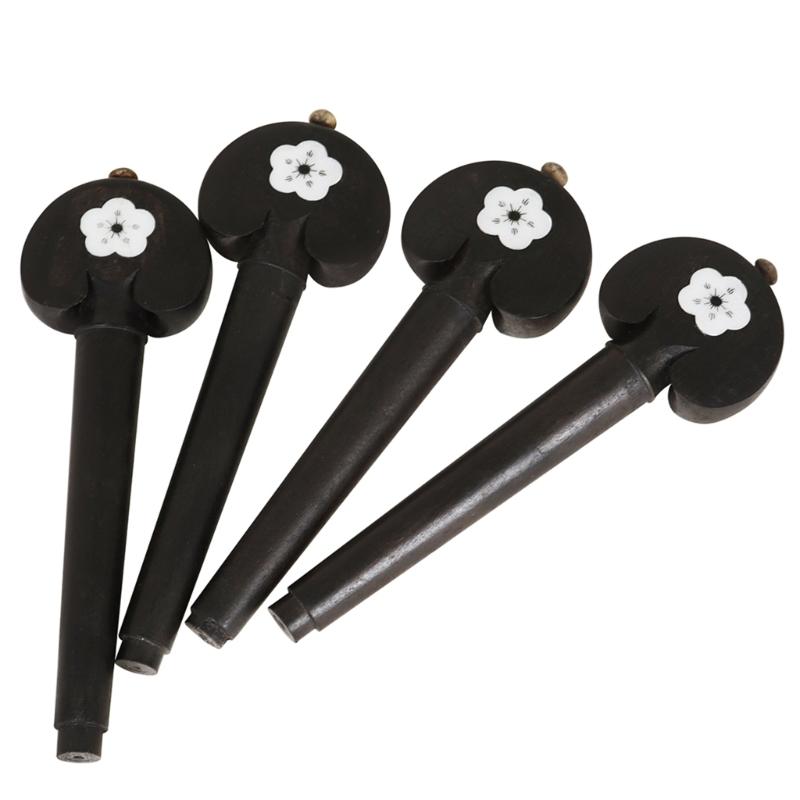 4Pcs Ebony Wood Cello Tuning Peg Tuner Cello Pegs Cello Shaft Handle Musical Intruments Parts & Accessories Enduring