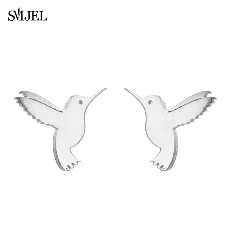 Stainless Steel Bat Stud Earrings For Women Men Punk Funny Halloween Party Gift Black Bat Earings Studs Jewelry Wholesale