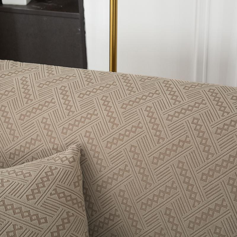 Capa elástica para sofá Jacquard, capa elástica para cadeira de braço, protetor de sofá de lã polar para sala de estar, 1/2/3/4 lugares, lavável, 1 peça