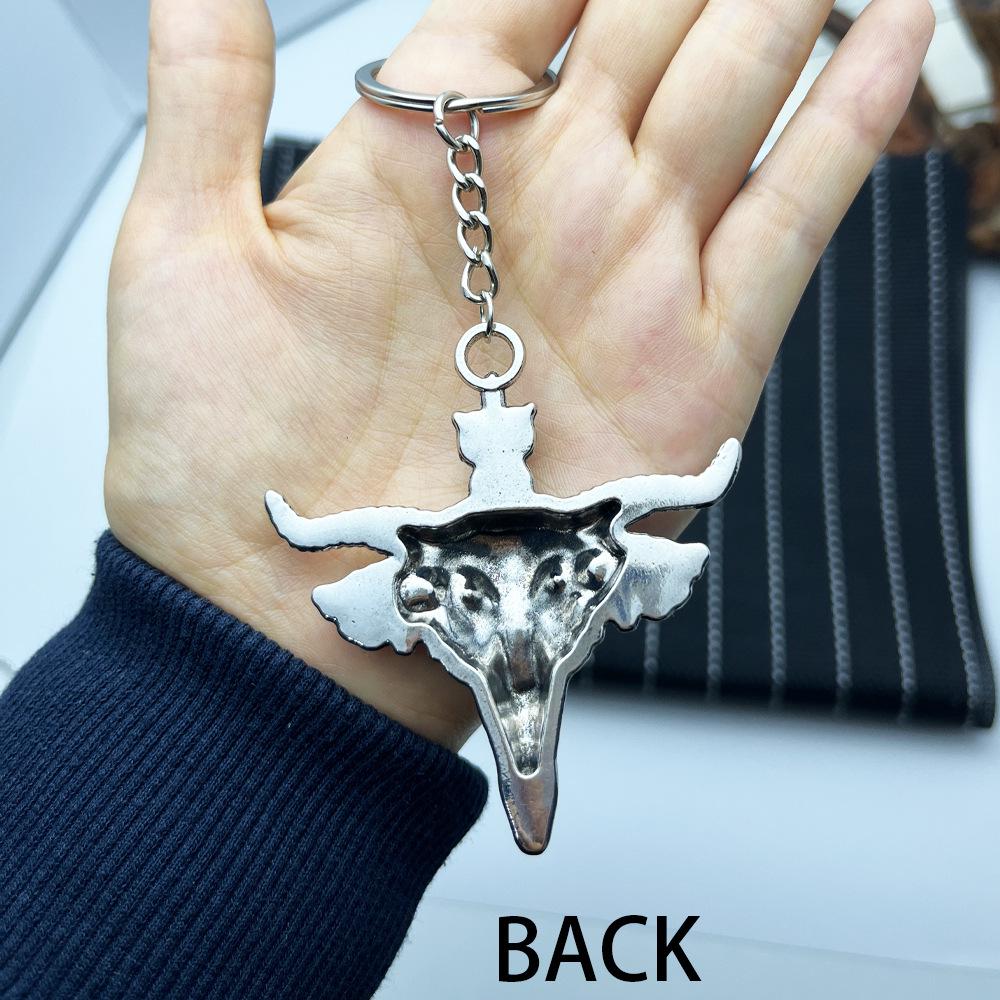 Trendy Punk Star & Skull Pendant Keychain